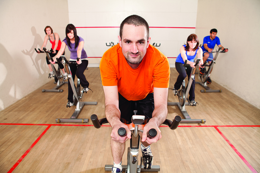 cycling in the fitness centre