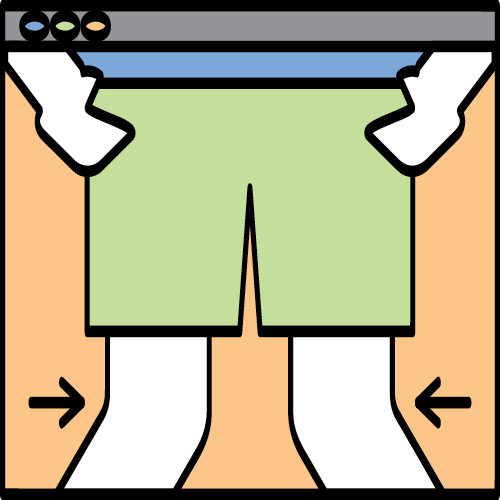 illustration of legs and waist