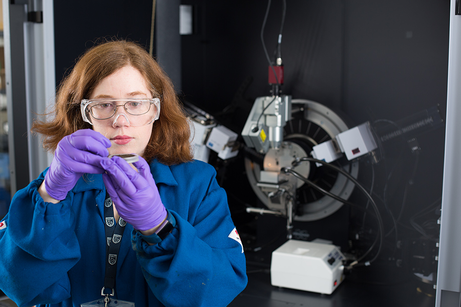 Dr. Heather Kaminsky in her lab at NAIT