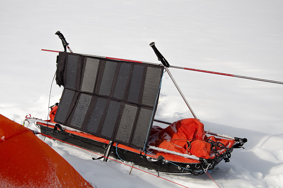solar charging station for arctic expedition