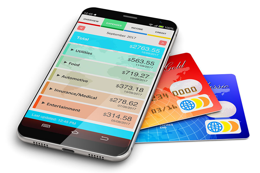 budgetting app on smart phone