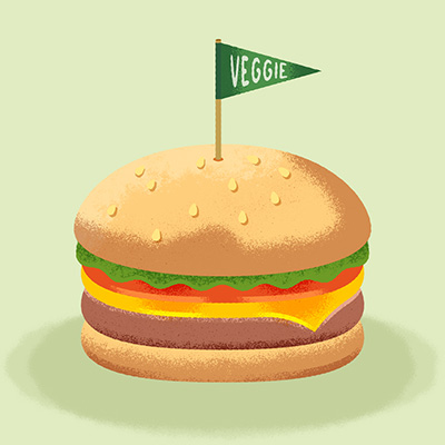 illustration of burger