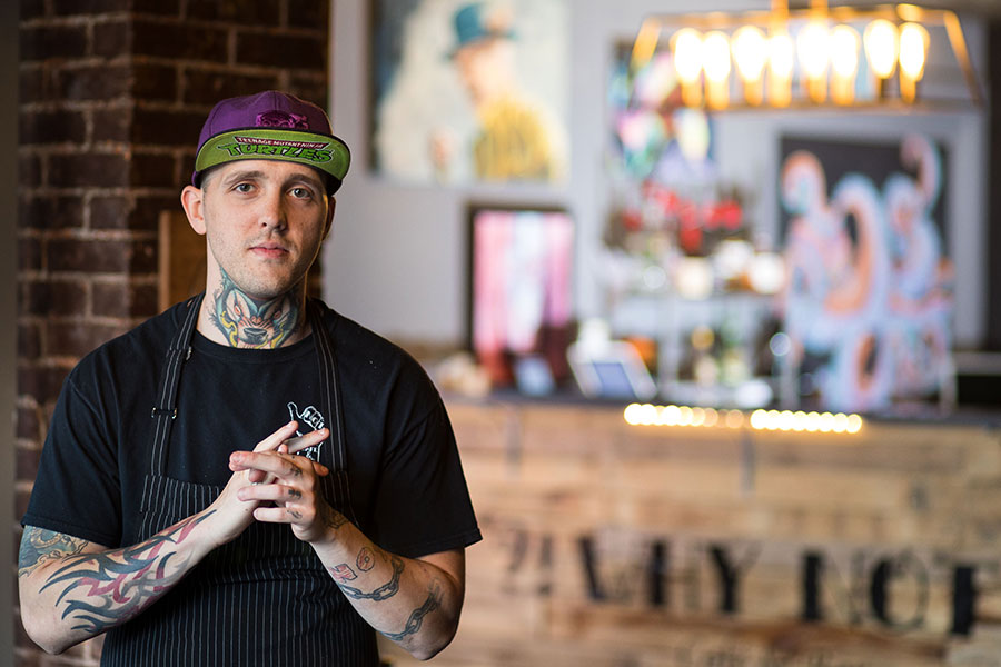 levi biddlecombe, owner of why not cafe, edmonton